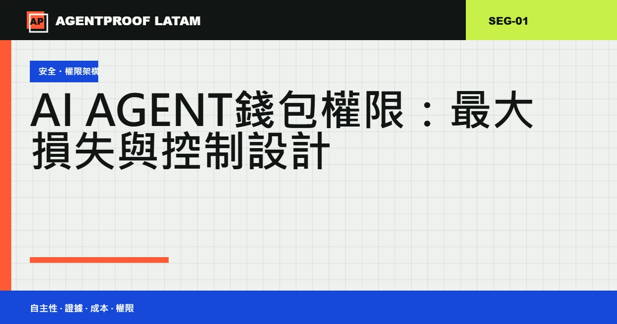 AI Agent 錢包權限:最大損失與控制設計